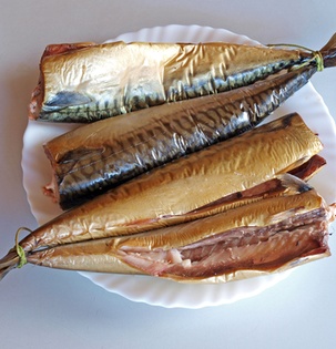 Pečená uzená makrela 
