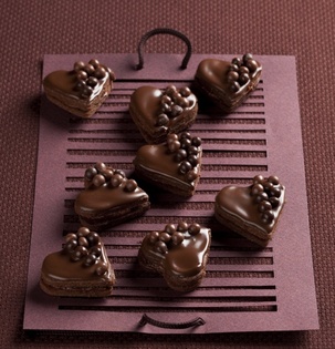 Čokoládová srdíčka s kuličkami